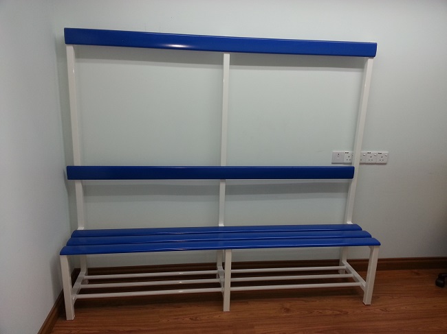 Aluminium Locker Bench 'Aluex' Blue