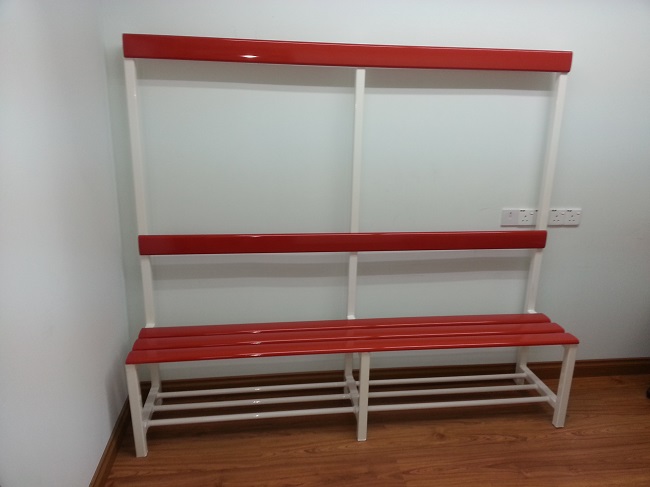 Aluminium Locker Bench 'Aluex' Red