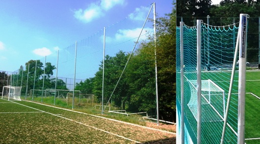 Aluminium backstop post system