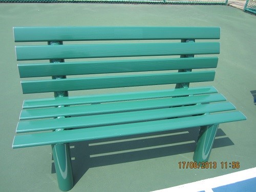 Aluminium Tennis Bench 'Paris' Green